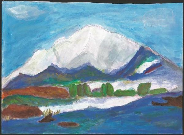 冬の高社山
