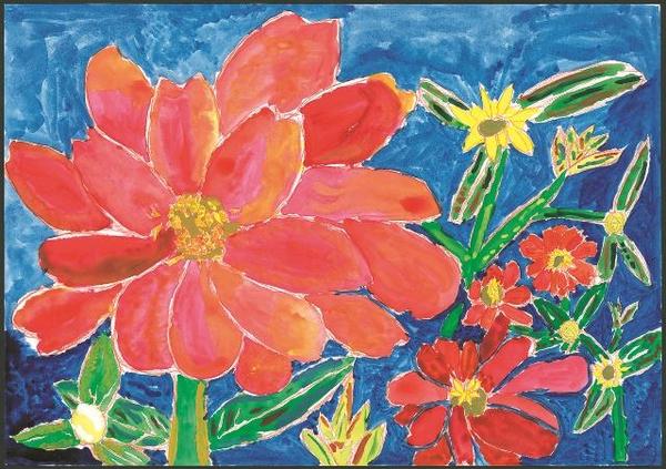 紅の花